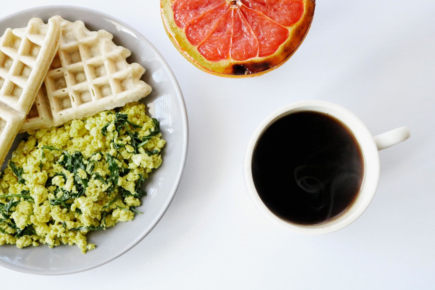 Cheesy spinach eggs